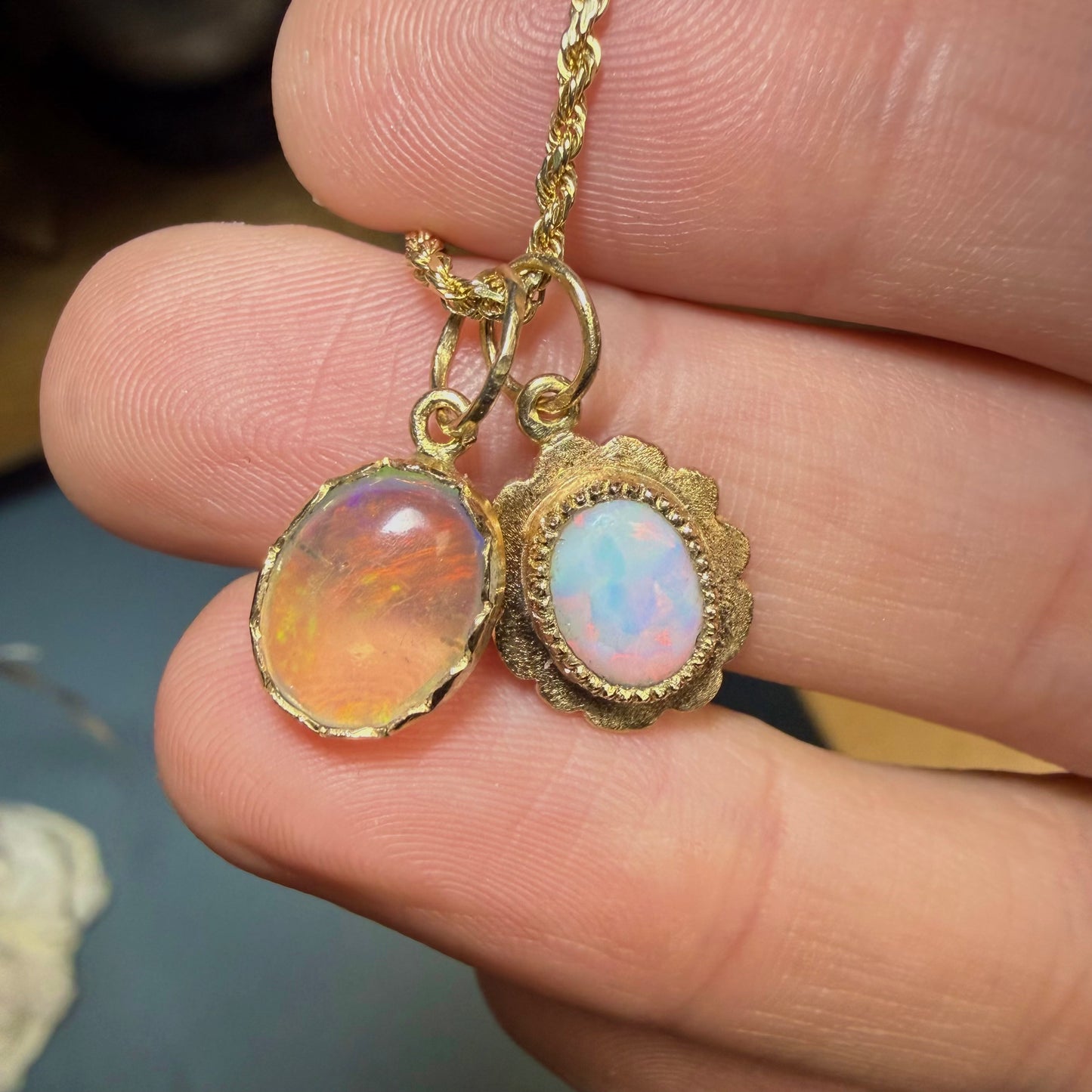White Opal Pendant