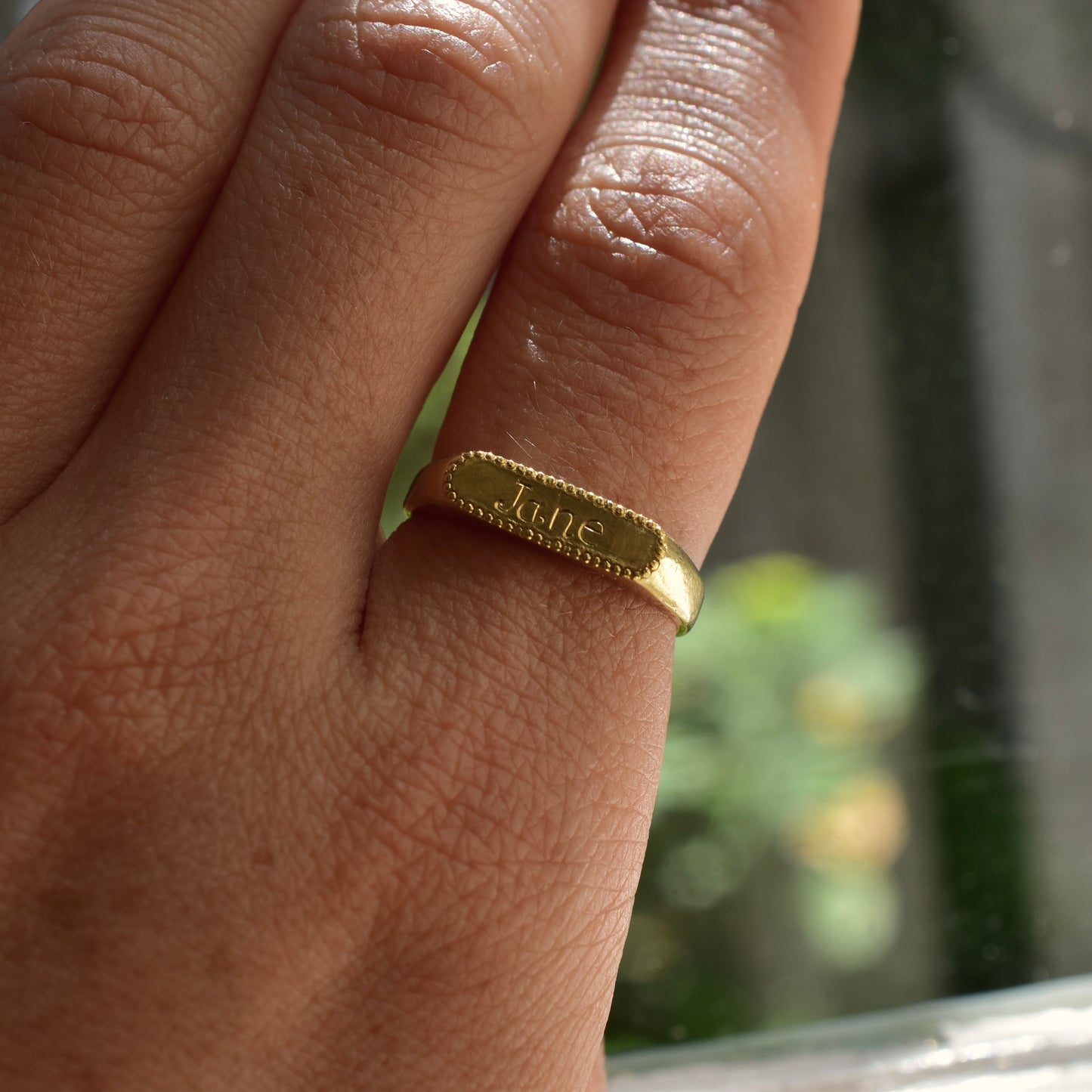 Hand Engraved Signet Ring