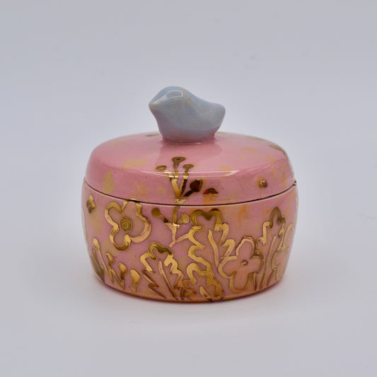 Gold Birdie Jewelry Box