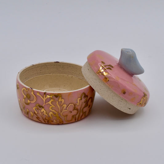 Gold Birdie Jewelry Box