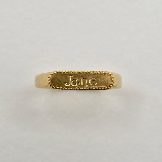 Hand Engraved Signet Ring